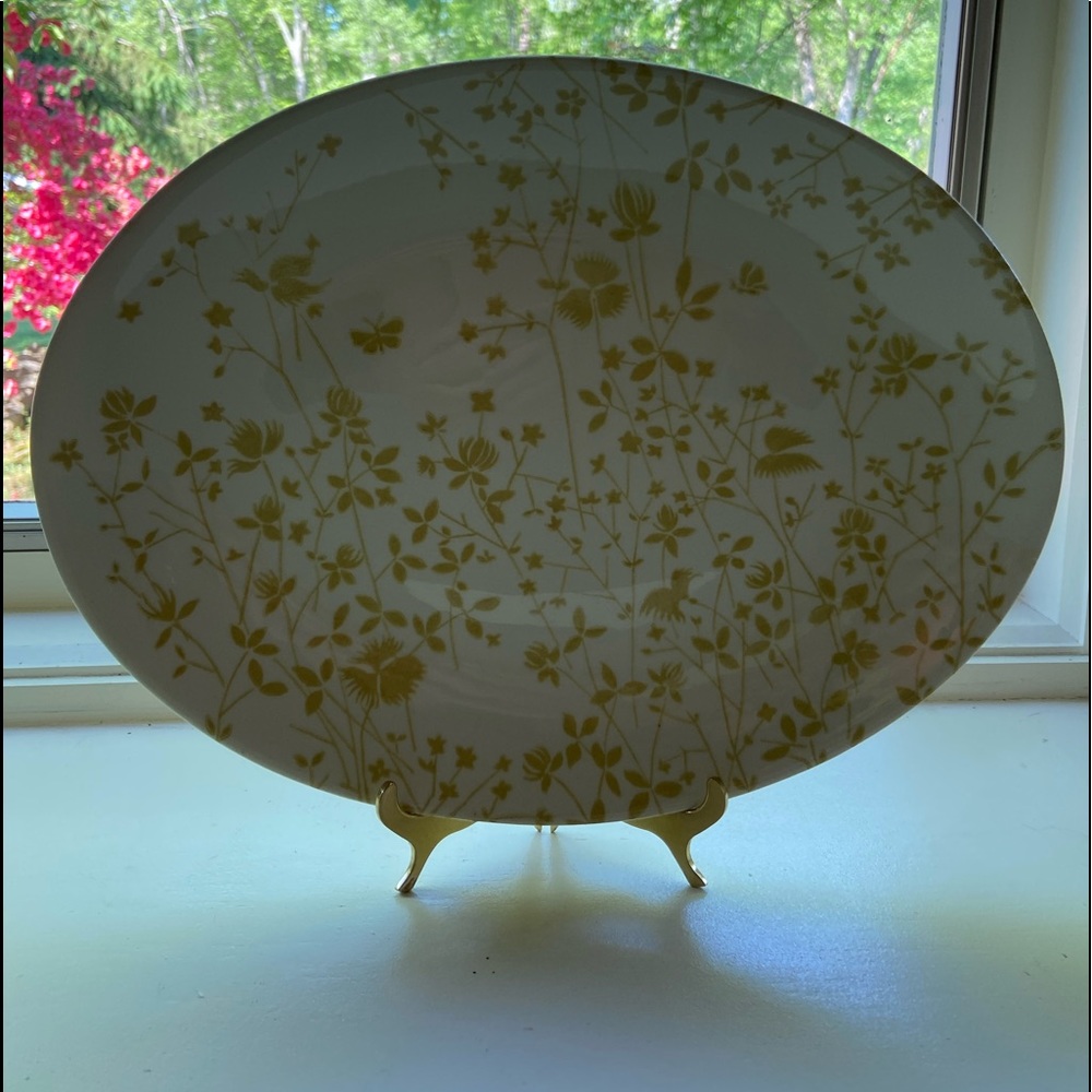 Vintage Sheffield Ironstone Golden Meadow 13" Platter Floral Yellow MCM USA